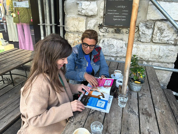 Rasha Oudeh mit Olga Miler im Gespräch