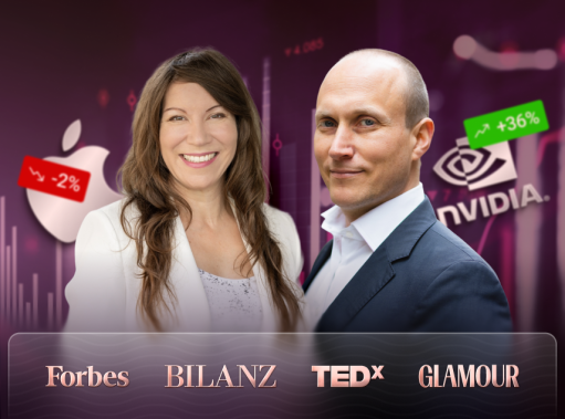 Michael und Olga mit Logos